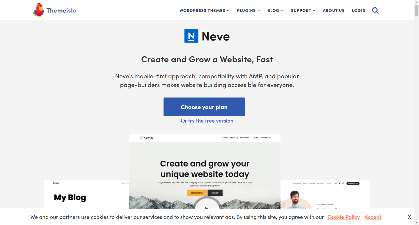 Neve Free WordPress Themes for Tech Blog 