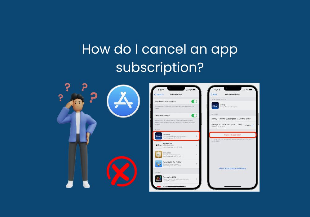 How do I cancel an app subscription