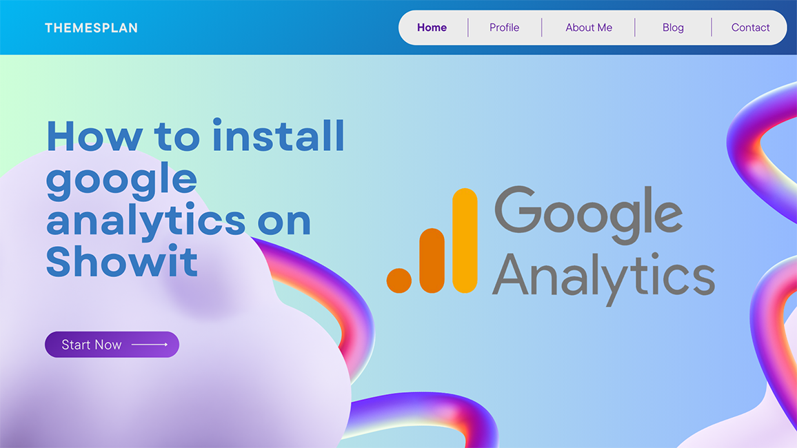 How to install google analytics on Showit