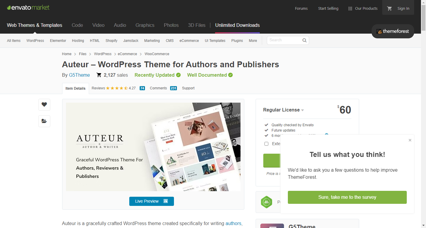 Auteur – WordPress Theme 