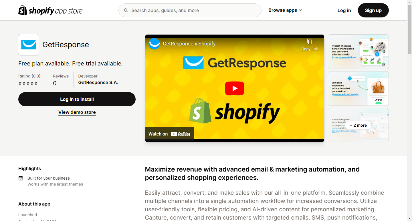 GetResponse Email Marketing Tools for Shopify