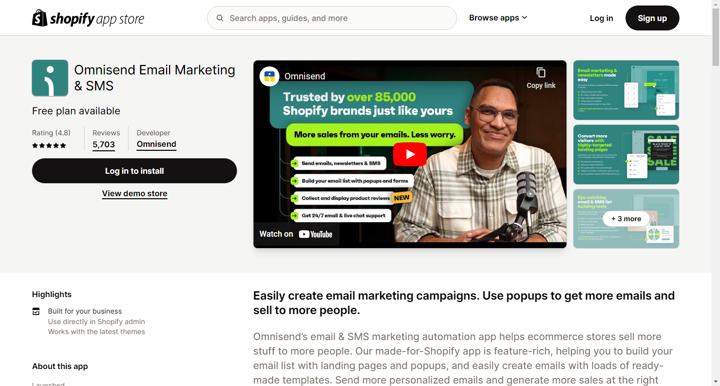 Omnisend Email Marketing Tools for Shopify