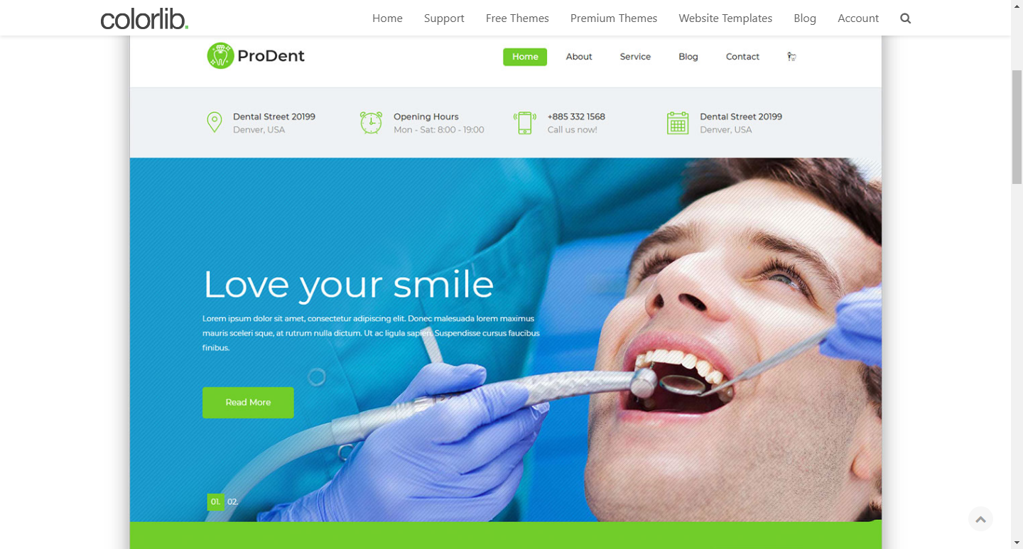 Prodent - Free Dentistry Website Template 2024