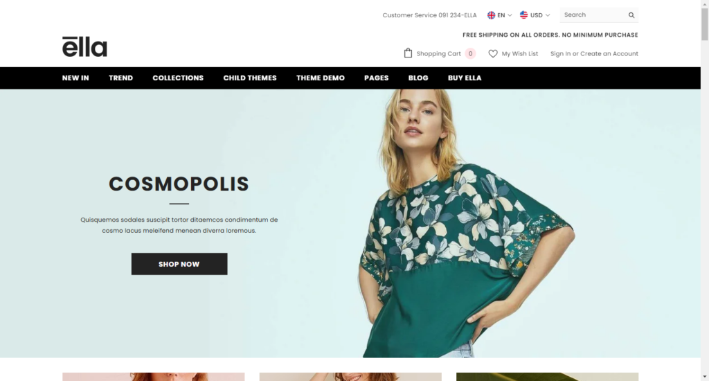 Ella - Garments Website Template