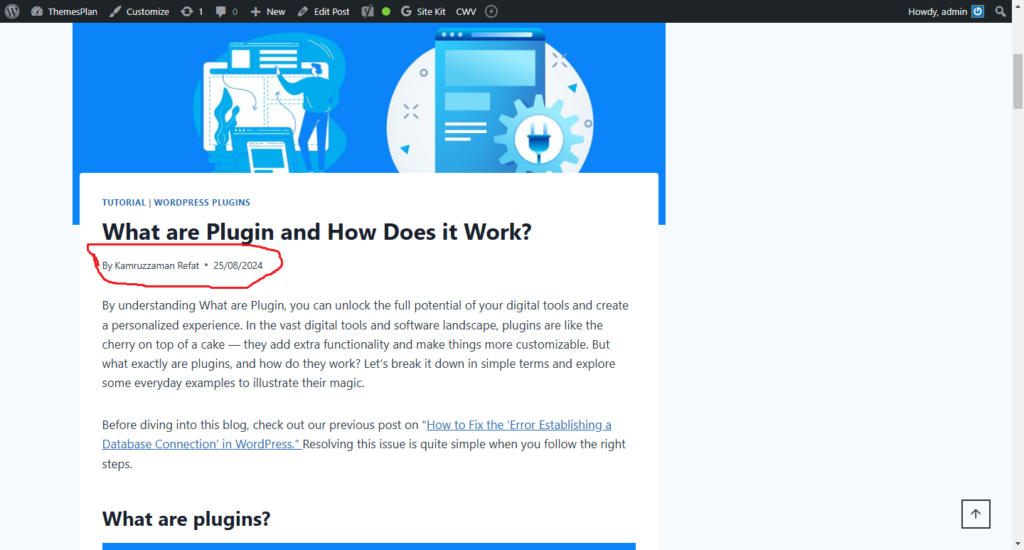 Check for a Published or Last Updated Date