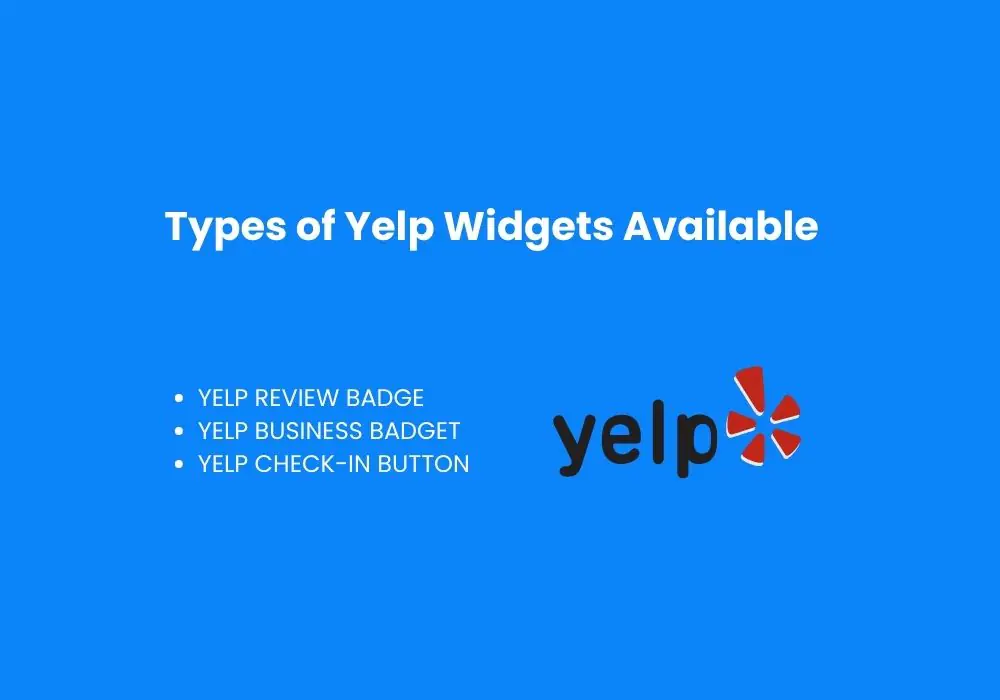 Types of Yelp Widgets Available