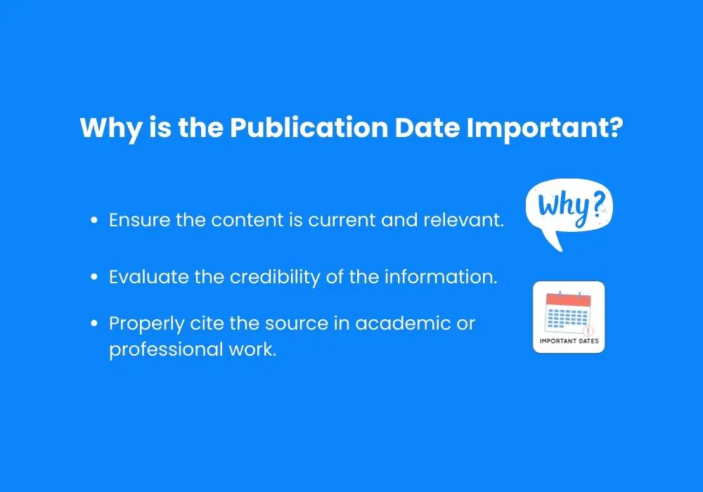 Why is the Publication Date Important